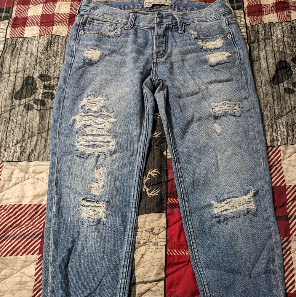 Abercrombie straight bf jeans size 2